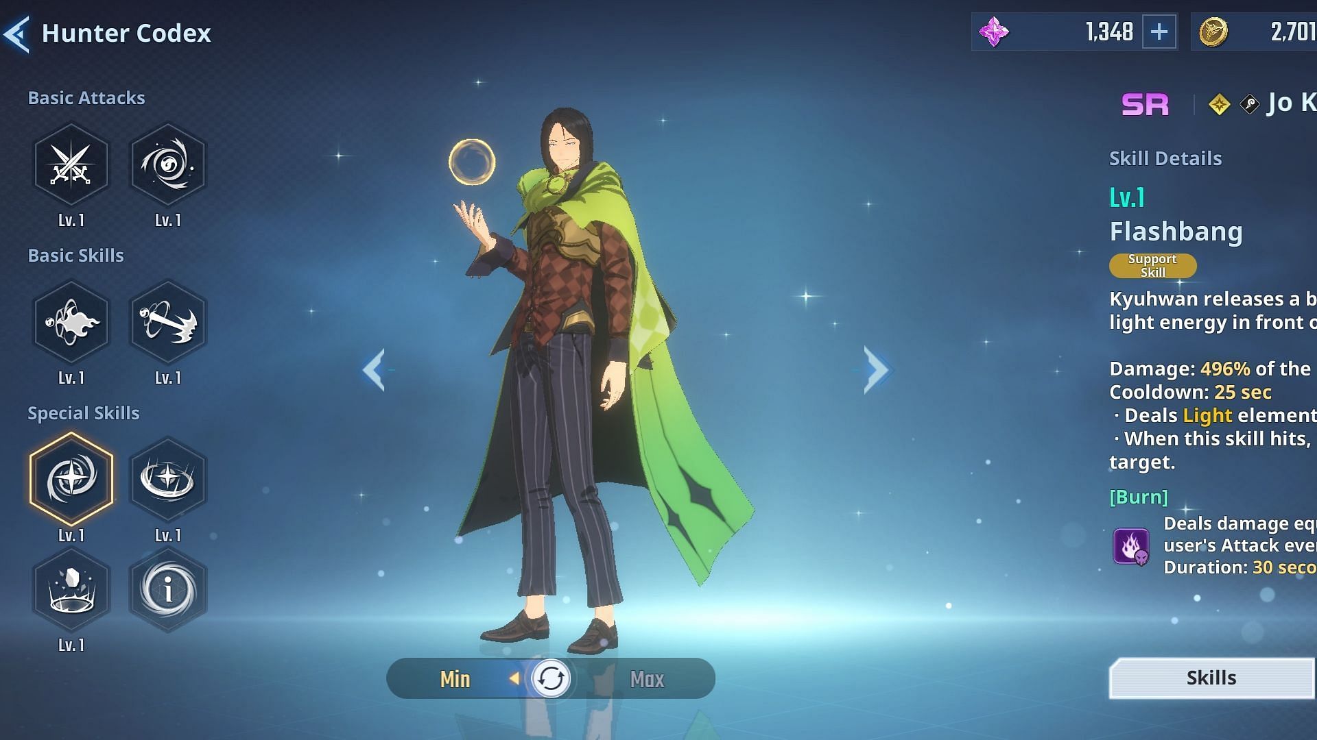 Kyuhwan's skills (Image via Nemtarble)